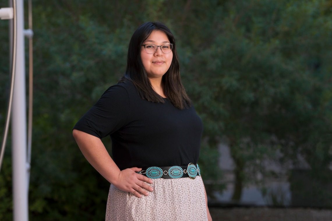 Angel-Grace Charity Leslie (Diné) is a medical pharmacology doctoral student from the Navajo Nation.