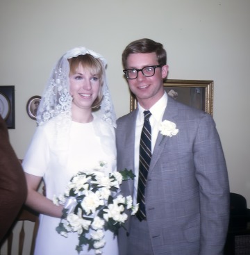 1968 wedding photo of sharon and george vanderheiden