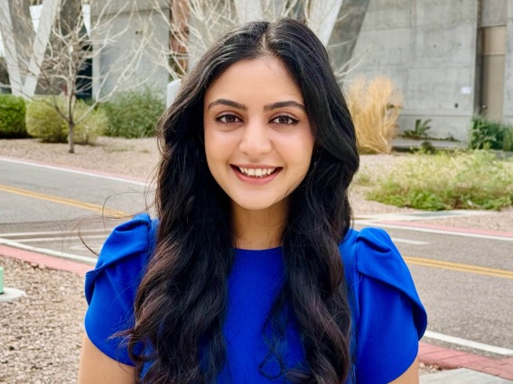 portrait of College of Medicine – Tucson student Priyanka Hadvani on the University of Arizona Health Sciences campus