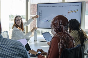 The inaugural class of UArizona Health Sciences' genetic counseling graduate program is poised to join a growing workforce to meet the high demand for professionals able to interpret complicated genetic data. (Photo: Kris Hanning, UArizona Health Sciences)